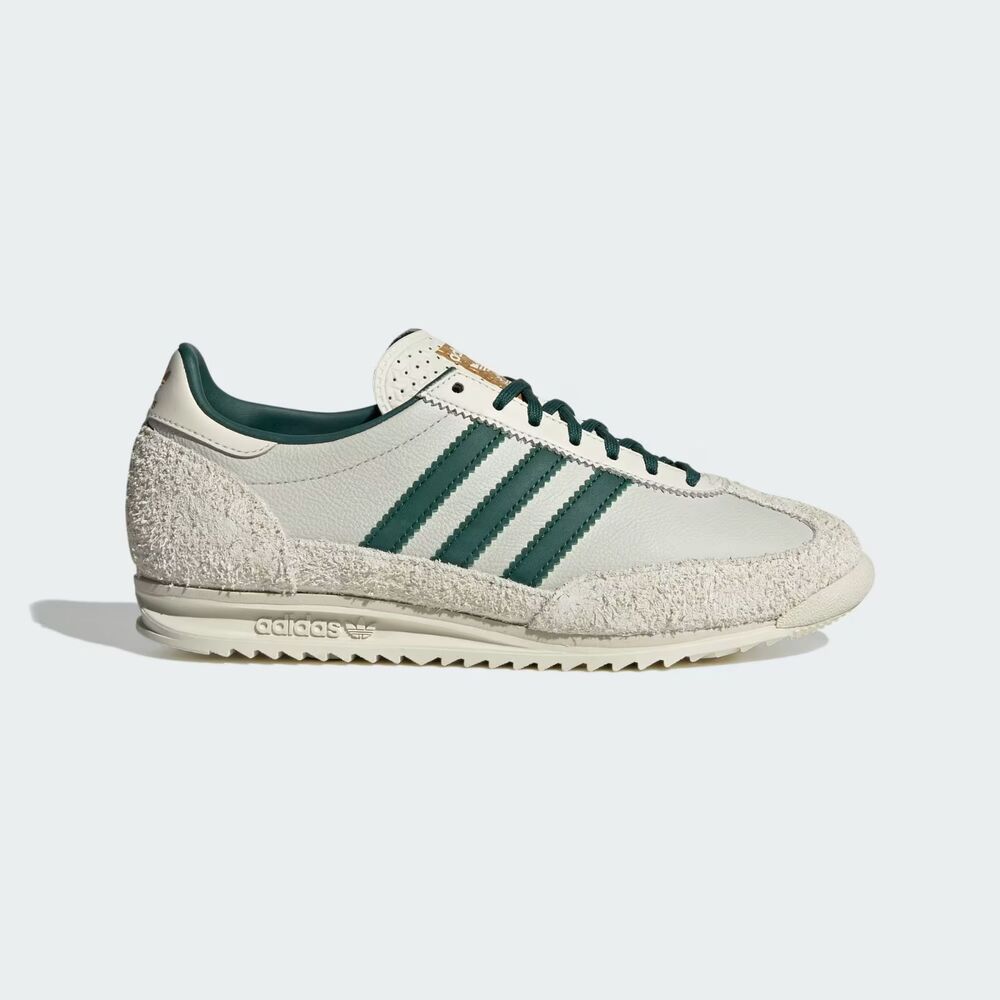 Adidas Women's Green and White Athletic Shoes